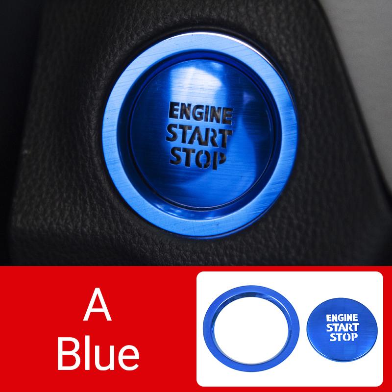 Для Toyota RAV4 XA50 2019-2021 2022 2023 2024 Алюминиевый автомобильный двигатель с кнопкой запуска и остановки одним нажатием, кольцо, накладка, круглая наклейка
