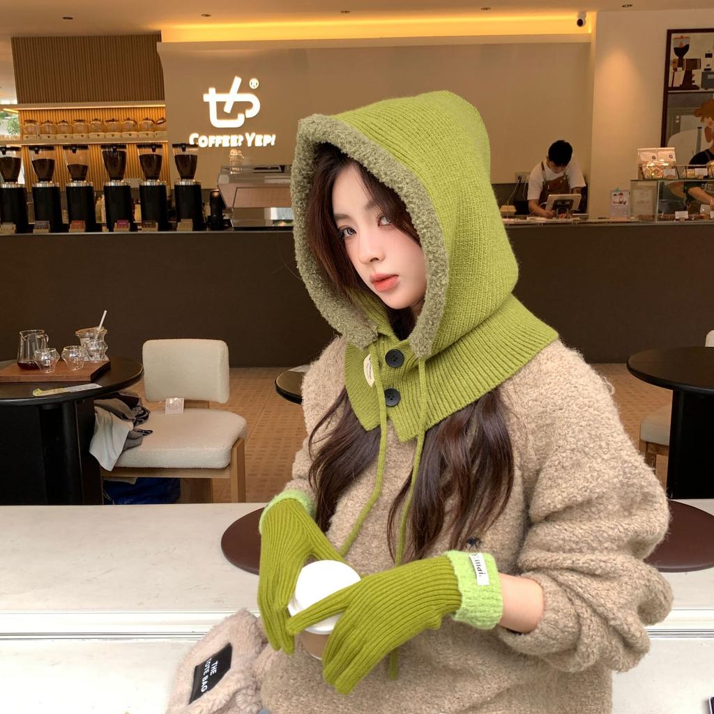 Зимняя новая шапка большого обхвата головы женская шапка-снежный человечек, высококлассная, пушистая, теплая, с защитой ушей, вязаная шапка из толстой шерсти