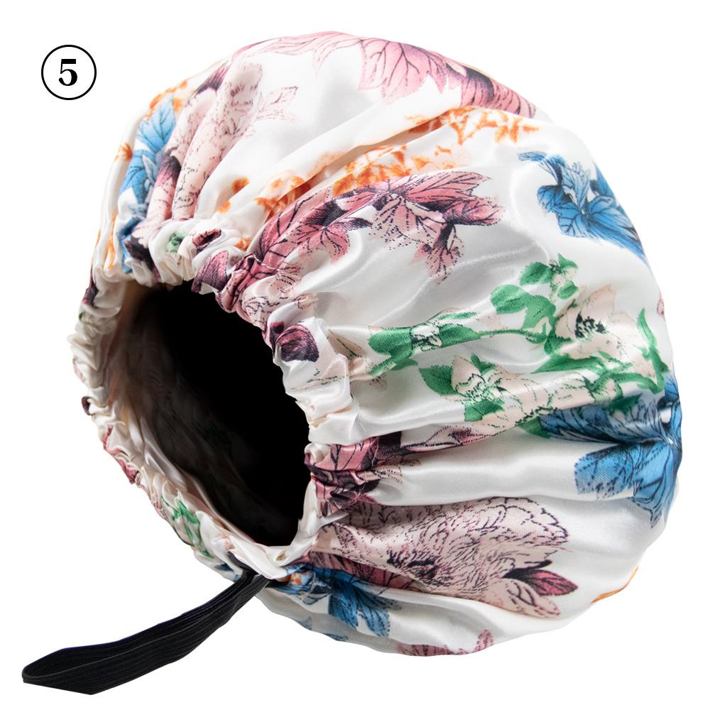 Мягкий атласный чепчик для волос для женщин и девочек, шелковая шапочка для сна, душа, мытья лица, салона