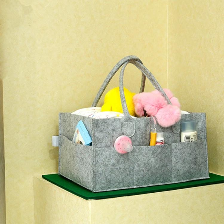 Customizable Large Capacity Felt Diaper & Storage Bag
