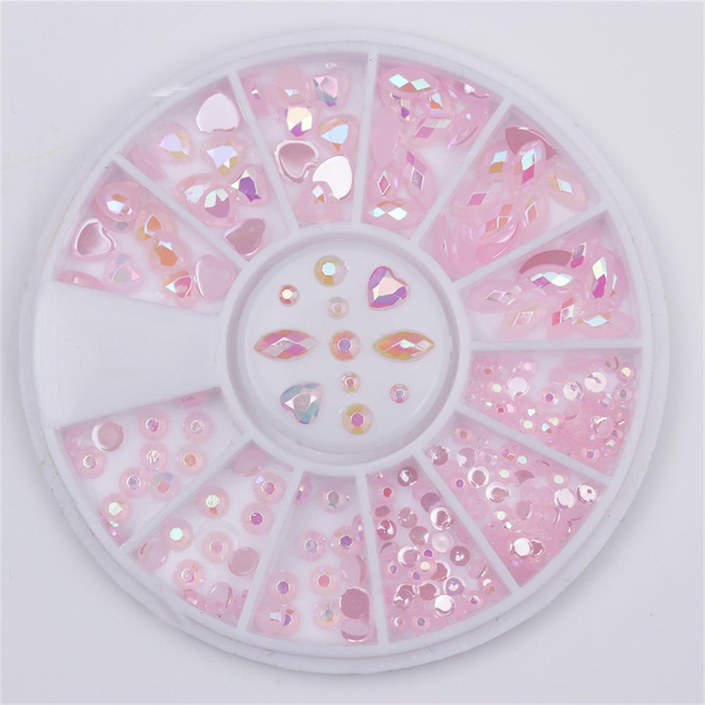 3D Flat Shaped Elongated DIY Tips Glass Stone Manicure Decor Nail Art Rhinestone