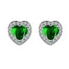 Heart Shape Earrings Full Diamond Effect Micro-Setting Love Zirconia Stud Earrings Romantic Jewelry for Women Girls Everyday Wear Anniversary Gift