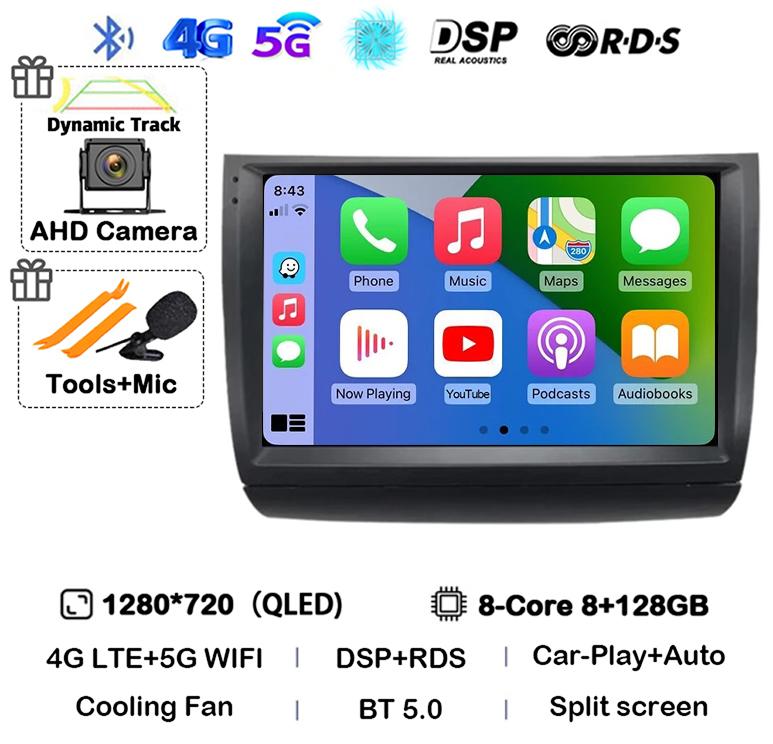 Android 14 Carplay Auto WIFI+4G автомобильное радио для Toyota Prius 20 2002-2009 мультимедийный проигрыватель GPS стерео 360 камера головное устройство аудио