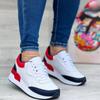 Fashion 2024 Women's Sports Shoes Thick Sole Leather Stitching Casual Sports Shoes Women's Outdoor Running Vulcanized Shoes