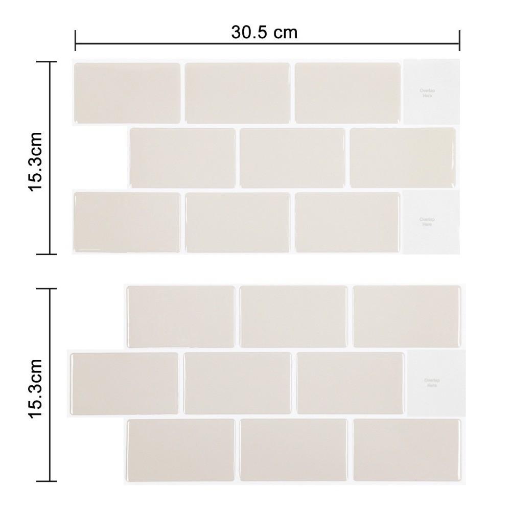 2 шт. Самоклеящиеся кухонные обои Однотонные Маслостойкие Наклейки для плитки в ванной комнате Утолщенные Водонепроницаемые Наклейки для украшения стен