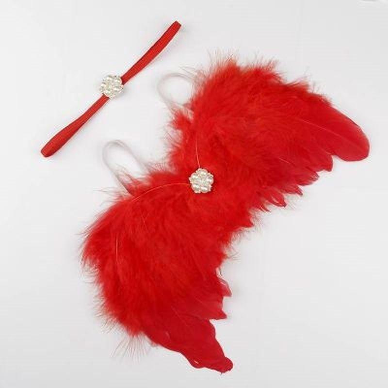 Костюм для новорожденных девочек с крыльями ангела, повязка на голову, юбка, реквизит для фотосъемки