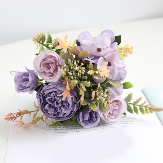 Искусственный цветок, устойчивый к увяданию, винтажный, легкий, яркий, реалистичный, искусственный цветок пиона для офиса