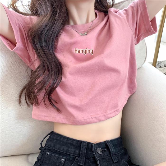 2024 Летняя женская облегающая футболка с вышитым медведем