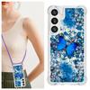 Blue Butterfly Sparkling Design Case for Samsung iPhone Xiaomi Redmi Oppo Moto...Honor 90,Honor 90 Lite,Google Pixel 7a,Pixel 8,Pixel 9