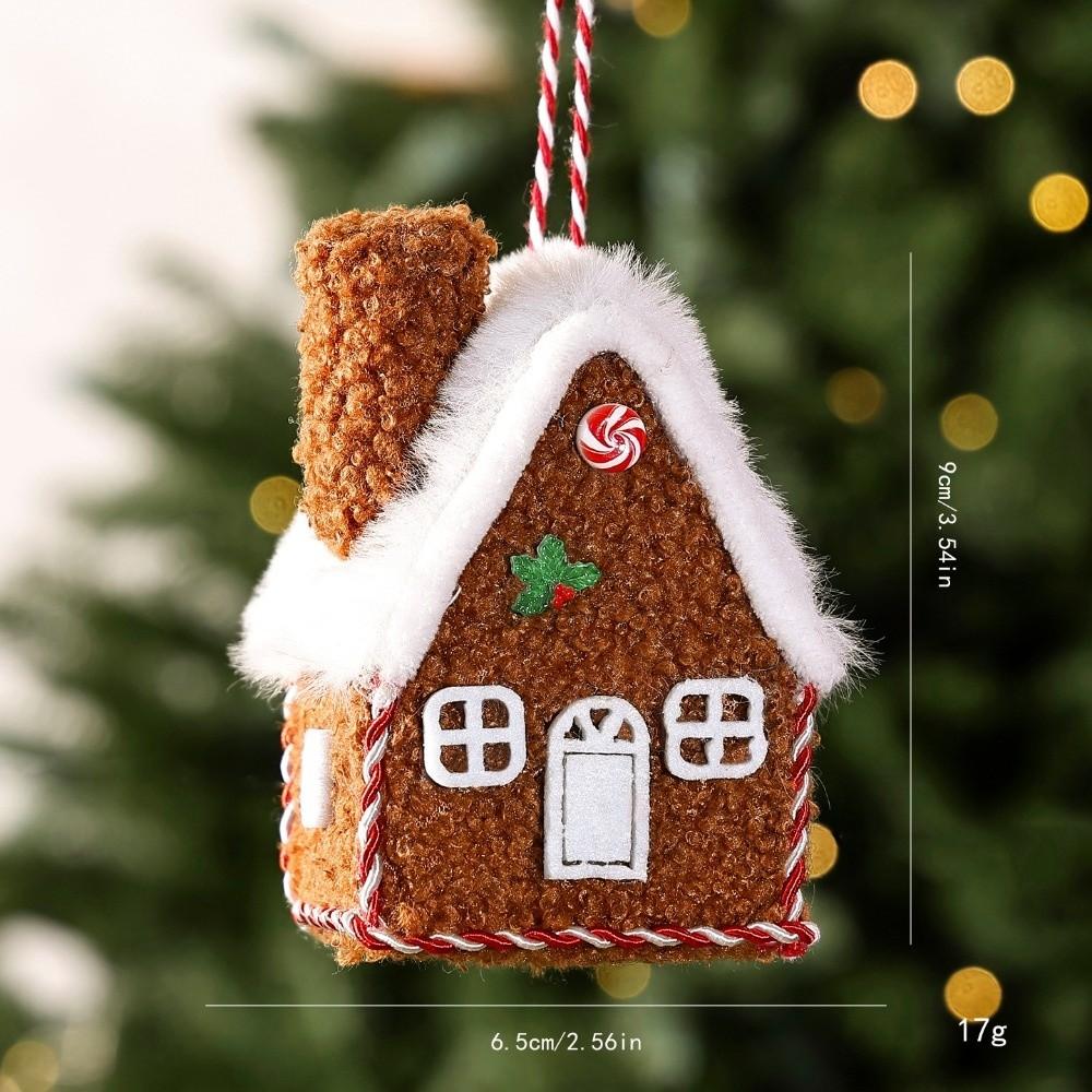 Velvet Texture Plush Hanging Ornament Plush Fabric Christmas Scene Prop For Home Decoration