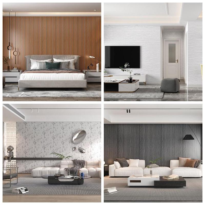 3D Геометрическая решетка Кирпич Мрамор Водонепроницаемые самоклеящиеся обои Домашний фон Декор для дома Наклейка на стену