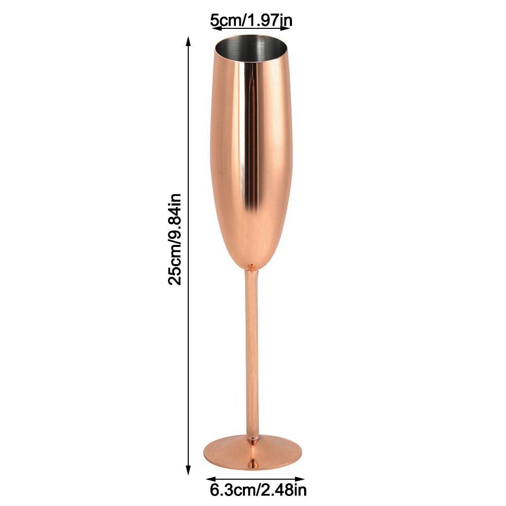 Бокал для вина из нержавеющей стали Rose Gold, бокал из нержавеющей стали 304, элегантные бокалы для шампанского, свадьба