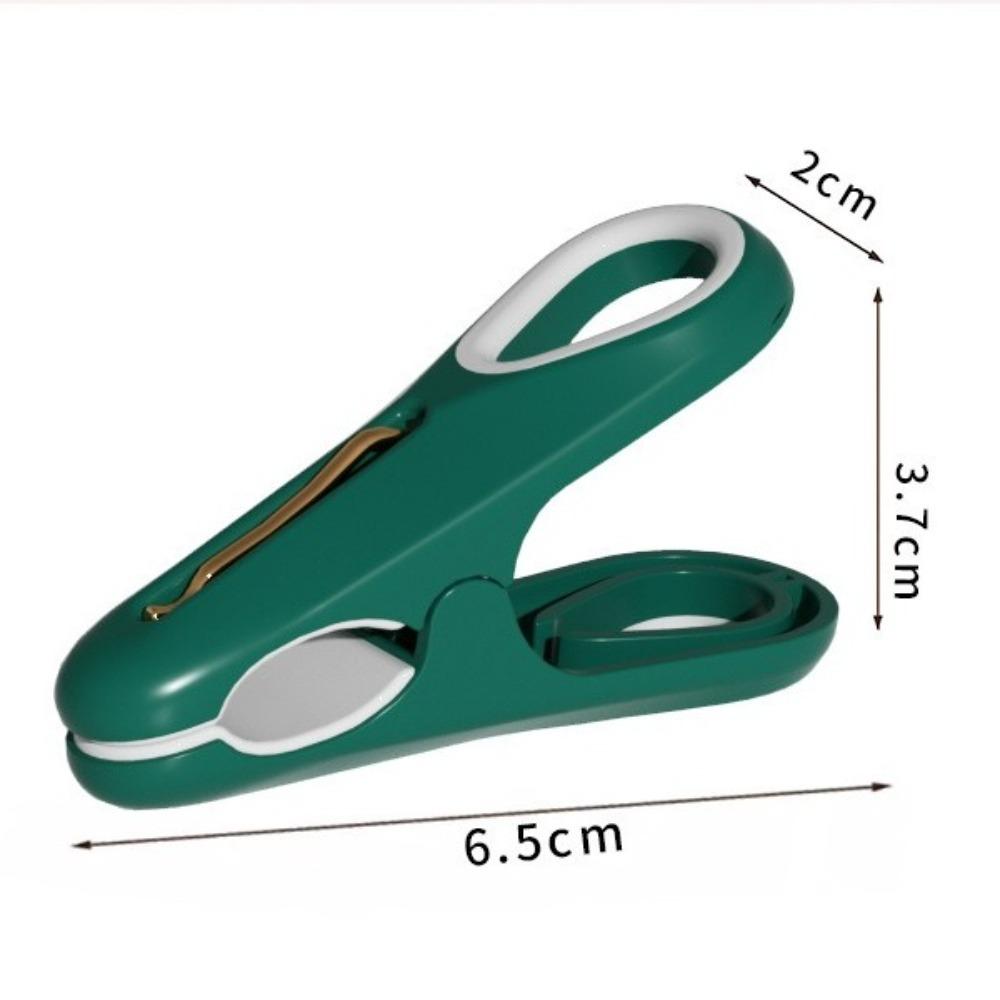 12pcs Durable Plastic Clothes Pins Green White Household Food Clips No Pressing Marks Socks Underwear Clips for Laundry Room