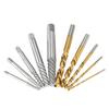 10pcs Cobalt Left-Hand Drill Bit Broken Bolt Damaged Screw Extractor Set