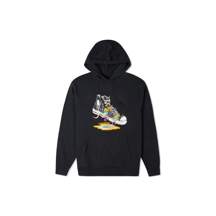 Converse Sweatshirts Unisex Black Hooded Thickened Regular 10022937-A02