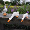 3pcs/set Resin Spary Water Duck Statues Miniature Fairy Garden Decorative Figurines Outdoor House Decorations for Garden Yard Fountain