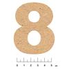 Adhesive MDF Wood Number 7.5cm Number 8