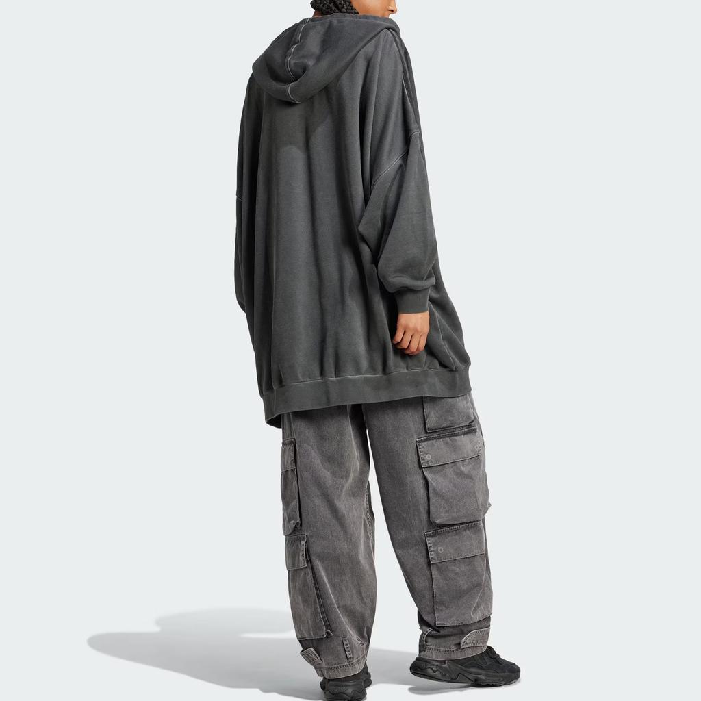 Adidas Оригинальная женская толстовка с капюшоном Adilenium Ss24 Washed Full-Zip с капюшоном серого цвета JM9249