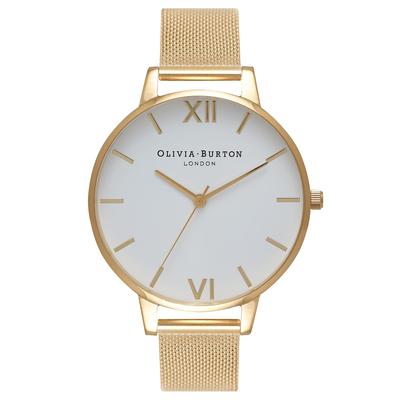 Часы Olivia Burton OB15BD84 с белым циферблатом и золотой сеткой [OLIVIA BURTON] женские