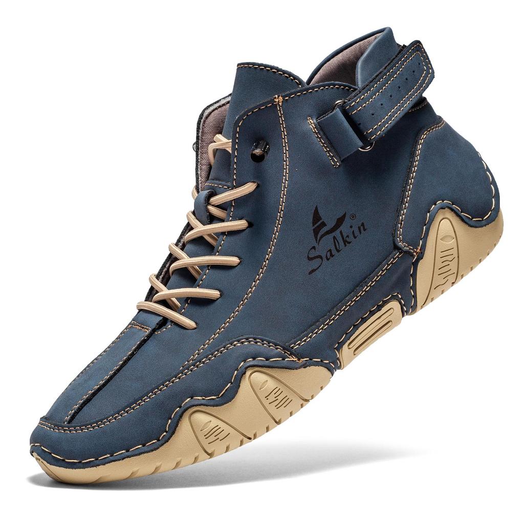 Обувь из спилка ручной работы, мужские лоферы, удобные ботильоны для мужчин, повседневная обувь, мокасины, мужская обувь на плоской подошве