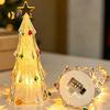 Bedroom Night Lamp LED Lighted Christmas Tree Tabletop Decoration, Battery Operated Xmas Light, Soft Warm Glow Light Holiday Ornament with Star Topper