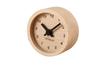 KATOMOKU Muku Mini Clock km-26BK, Round Black Wooden Table Clock, 85 X 85 X 46 Mm