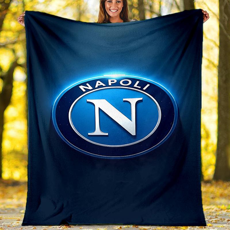 NAPOLI LOGO printed blanket—lightweight,soft,warm;versatile blanket all seasons—perfect as &air-conditioning throw,nap blanket