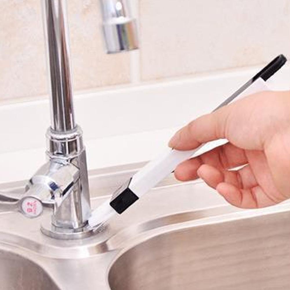 2pcs 2-in-1 Design Corner Cleaning Brush Removable Dustpan Slot Dust Cleaner Window Groove Cleaning