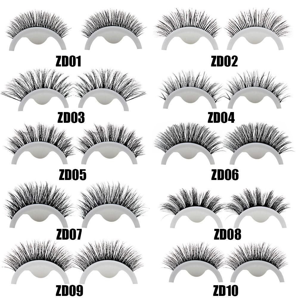 Fake Eyelashes No Glue Needed Thick Natural Curly Reusable 3D Mink Self-adhesive False Eyelashes