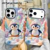 Phone Case: 2D Flat, Suitable for iPhone 18, 17, 16, 15, 14, 13, 12Pro Protective Case, Cute Little Snow Penguin, Perfect Christmas and Halloween Holi