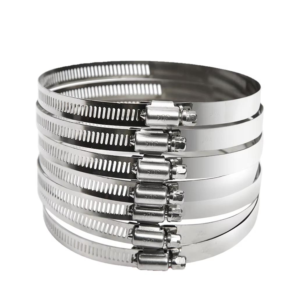NIBBI 10pcsAdjustable 32mm-70mm Hose Clamps 304 Stainless Steel HighQuality Screw Worm Drive Clips CarburetorManifold FixedTool
