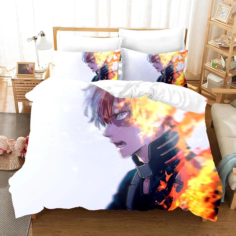 Anime Printed My Hero Academia 3D Duvet Cover Bedding Set Comforter Linen Pillowcases Home Decor Single Double Twin King Queen