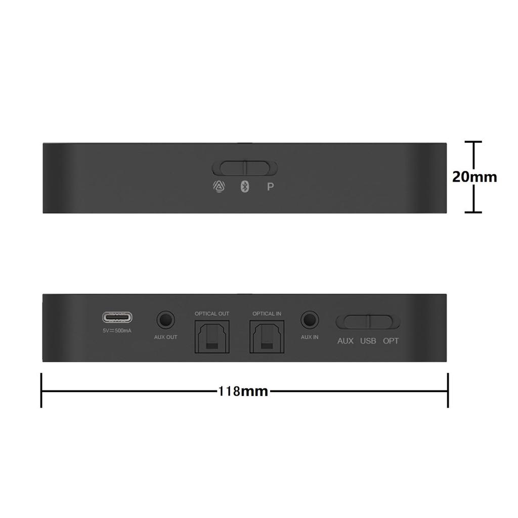 eppfun LE Audio Compatible Bluetooth Transmitter for TV Optical Compatible Low Latency Bluetooth Transmitter Stable Connection APTX-Adaptive 5.4