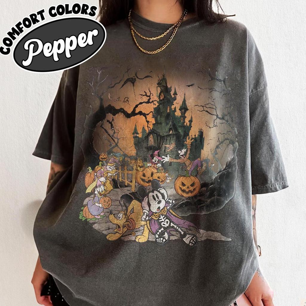 Comfort Colors Mickey’s Not So Scary Halloween Party Shirt, Mickey & Friend Halloween Tee, Disney Family Halloween,Disney Halloween Trip Tee
