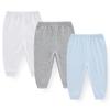 3 предмета унисекс, однотонные штаны для новорожденных девочек, хлопковые штаны для маленьких мальчиков, четыре сезона, брюки для малышей, летний комплект леггинсов