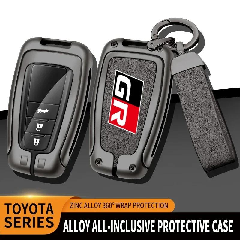 UWSY2 Auto TPU Zinc Alloy Key Case Bag For Toyota GR 86 Supra Yaris RAV4 Prius Corolla C-HR Camry Auris Car Key Chain Metal Key Shell