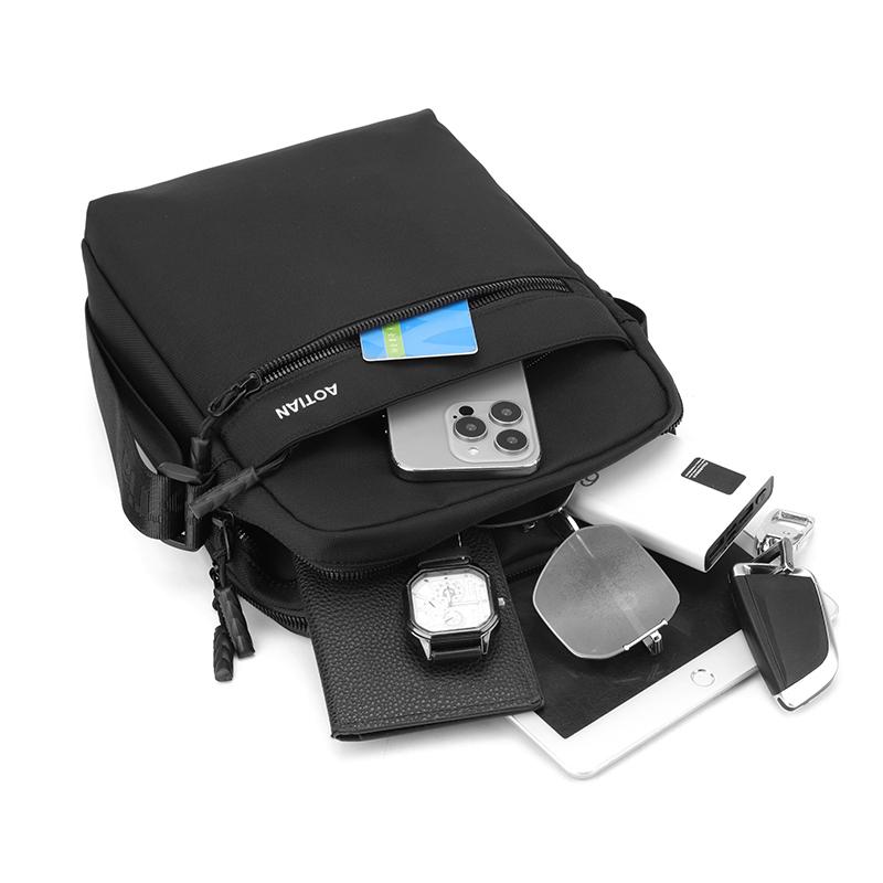 Мужская сумка через плечо, легкая, многосекционная сумка через плечо