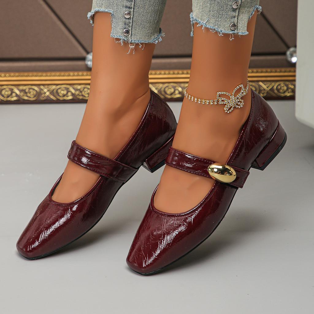 Fashion Women Flats Korean Spring Elegant Round Toe Loafers Women French Retro Low Heels Cute Mary Jane Shoes for Women Zapatos De Mujer