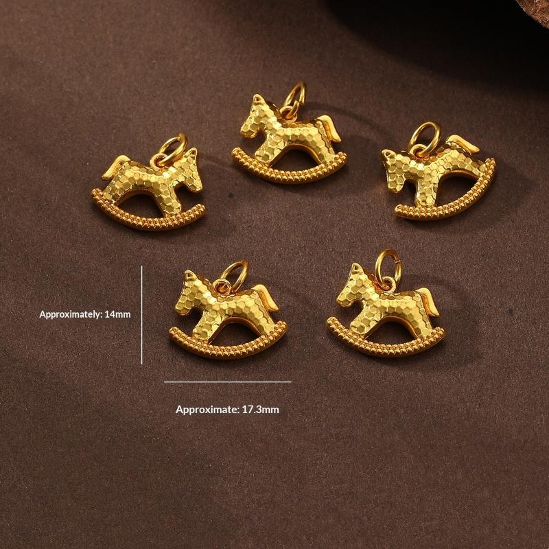 5 шт. Подвески-пони из цинкового сплава с покрытием, Шармы для DIY Ожерелья, Браслета, Серьг, Аксессуар