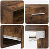 FLORIN 3 Piece TV Cabinet Set Smoked Oak Particleboard