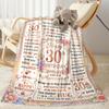 Happy 30th Birthday! Blanket Soft & Cozy Great for Livingroom Couch Office Chair All-Season Use Playful Design Ideal Gift For Birthday Valentine'S Day