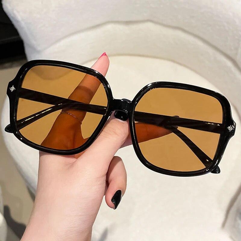 Модные винтажные квадратные солнцезащитные очки женские большие солнцезащитные очки UV400 очки роскошные дизайнерские солнцезащитные козырьки Oculos De Sol