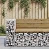VidaXL Garden Bench Design Gabion 92x71x65,5cm Impregnated Pine Wood 834382