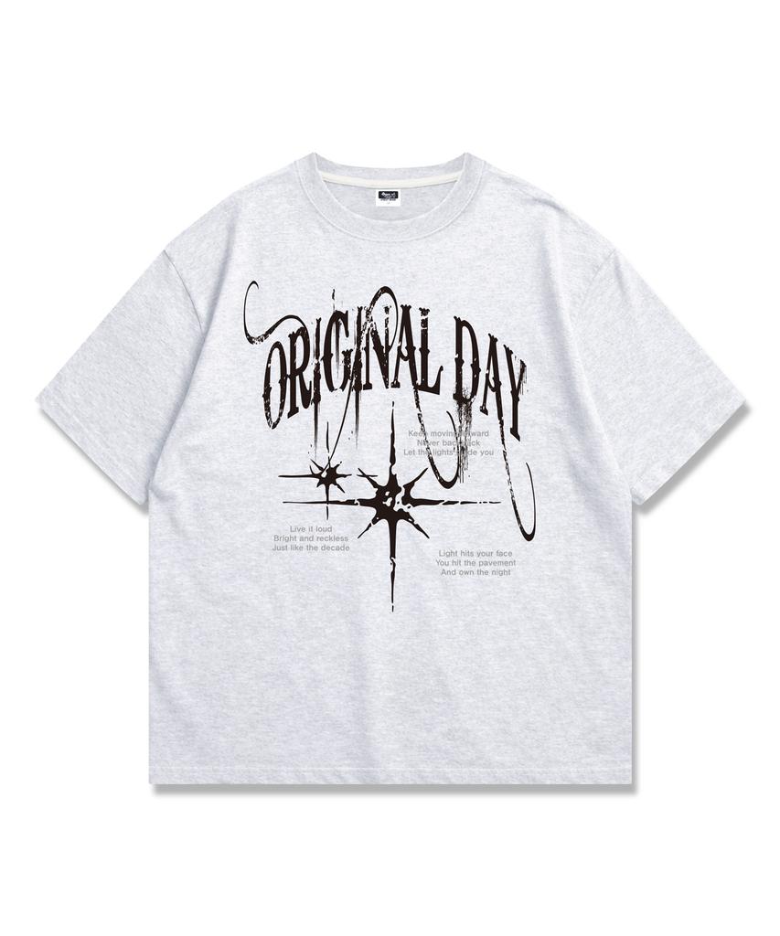 ORIGINALDAY Звездная Линия Винтажная Свободная Футболка с Коротким Рукавом 4 Цвета