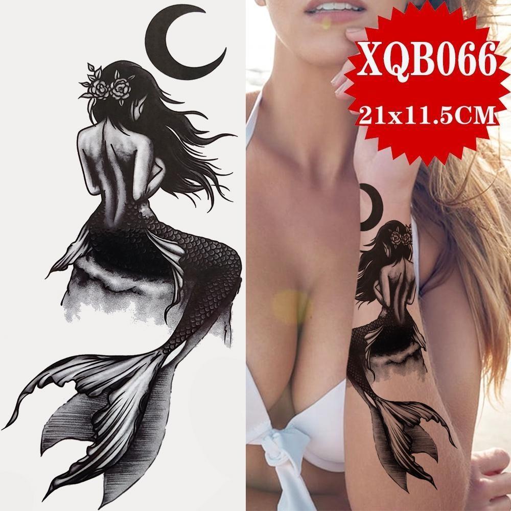 1PCS Sexy Flower Waterproof Temporary Tattoo Sticker Chest Rose Glitter Tattoo Body Art Arm Fake Flower Tattoo Woman