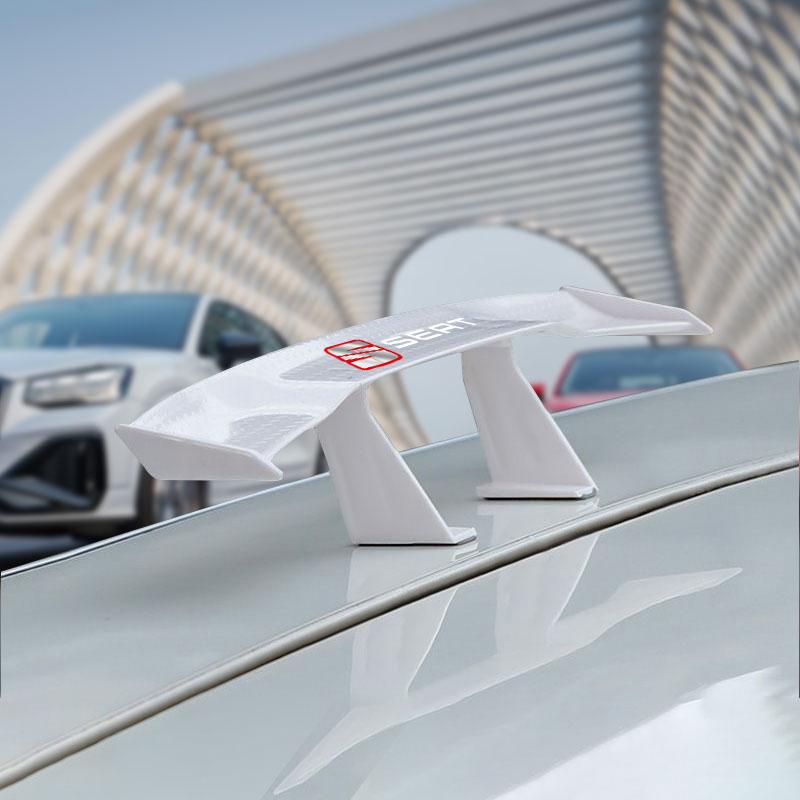 1Pcs Carbon Fiber Car Mini Rear Spoiler Mini Small Wing Model Decoration for SEAT Cordoba Alhambra MK3 Leon 5F Ibiza 5 6 MII Altea Toledo 3