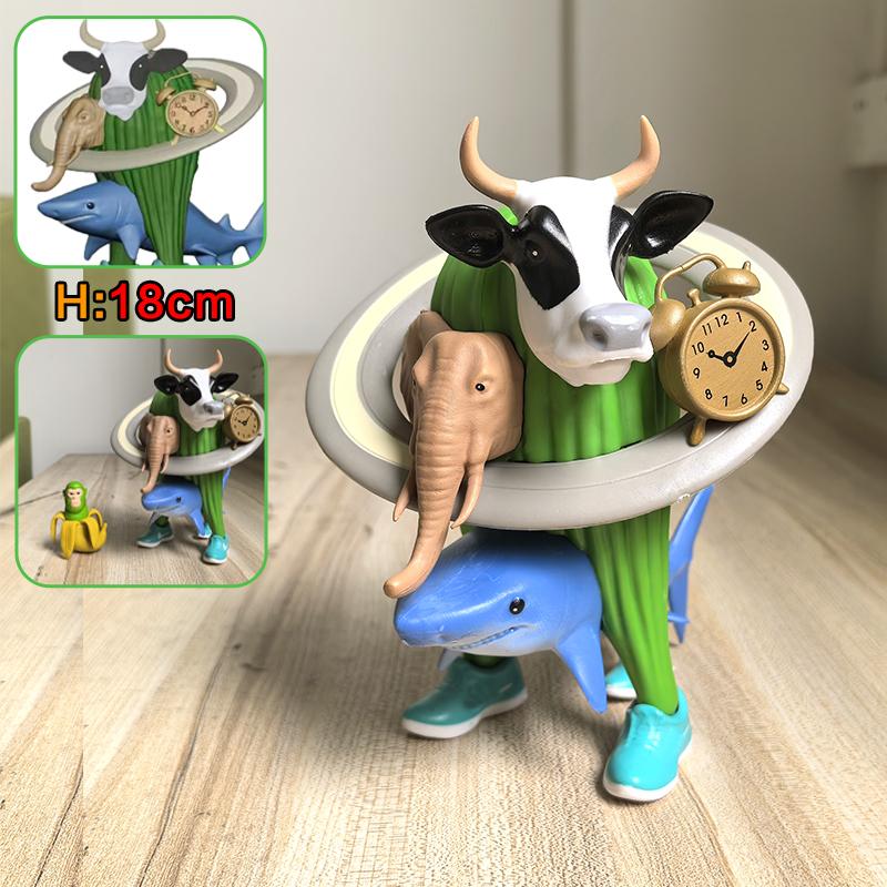 Italian Tung Tung Tung Sahur Collectible Figurine Tralalero Tralala Shark Ballerina Cappuccino Toys Figure Desk Decor Gift