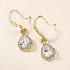 ZAKOL Luxury Teardrop Cubic Zirconia Dangle Earrings For Women Sparkling Crystal Earrings Bridal Wedding Party Jewelry Gift