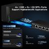 Binardat 10 Gigabit Managed 4x10G RJ45 Supports 2x10G 120Gbps L3 Web Metal Small Network Switch 6-port Switch, Ethernet, 1G/2.5G/5G/10G, SFP+,