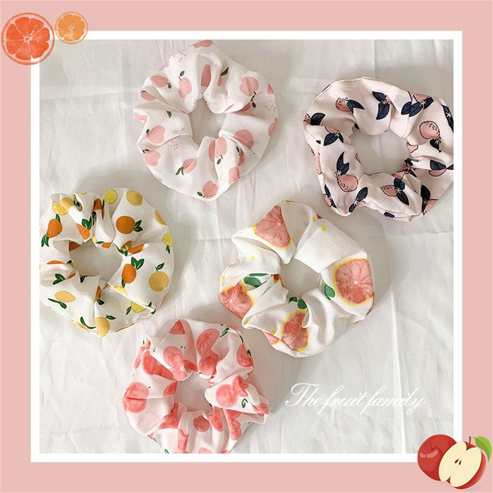Girls Headwear Strawberry Hair Accessories Fruit Scrunchies Ponytail Holder Hairs Ties Hair Rope